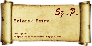 Szladek Petra névjegykártya